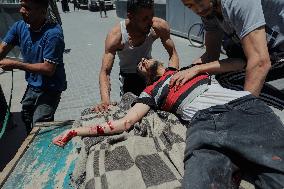 Israel Strikes Nuseirat Refugee Camp - Gaza