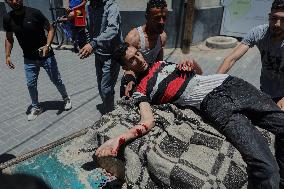 Israel Strikes Nuseirat Refugee Camp - Gaza