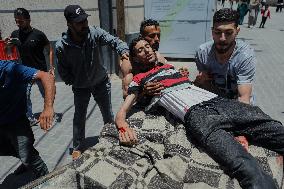 Israel Strikes Nuseirat Refugee Camp - Gaza