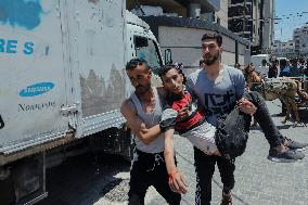 Israel Strikes Nuseirat Refugee Camp - Gaza