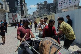 Israel Strikes Nuseirat Refugee Camp - Gaza