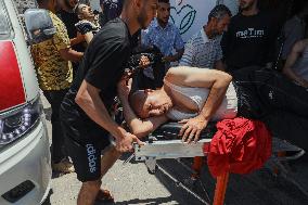 Israel Strikes Nuseirat Refugee Camp - Gaza
