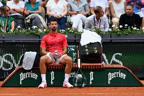 French Open - Novak Djokovic Defeats Corentin Moutet