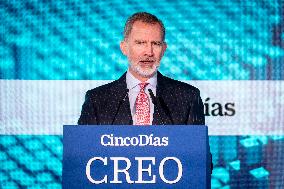 King Felipe At CREO Forum Conference - Madrid