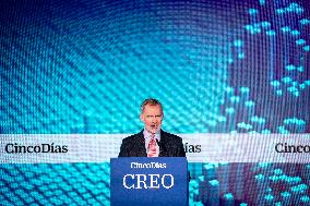 King Felipe At CREO Forum Conference - Madrid