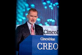 King Felipe At CREO Forum Conference - Madrid