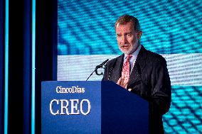 King Felipe At CREO Forum Conference - Madrid