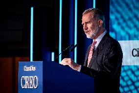 King Felipe At CREO Forum Conference - Madrid