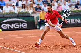 French Open - Novak Djokovic Defeats Corentin Moutet