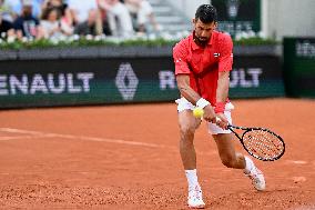 French Open - Novak Djokovic Defeats Corentin Moutet