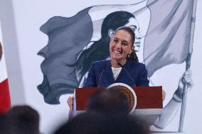 President Claudia Sheinbaum Holds Briefing - Mexico City