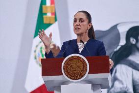 President Claudia Sheinbaum Holds Briefing - Mexico City