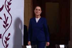 President Claudia Sheinbaum Holds Briefing - Mexico City