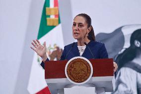 President Claudia Sheinbaum Holds Briefing - Mexico City