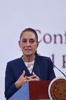 President Claudia Sheinbaum Holds Briefing - Mexico City