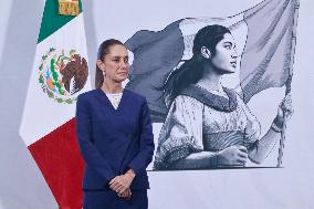 President Claudia Sheinbaum Holds Briefing - Mexico City