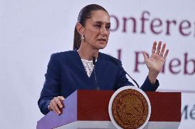 President Claudia Sheinbaum Holds Briefing - Mexico City