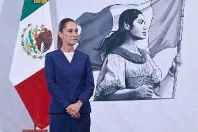 President Claudia Sheinbaum Holds Briefing - Mexico City