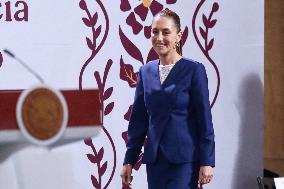 President Claudia Sheinbaum Holds Briefing - Mexico City