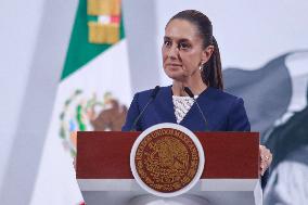 President Claudia Sheinbaum Holds Briefing - Mexico City