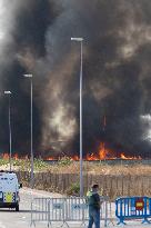 Scrapyard Fire Forces Evacuation in Almassora - Spain