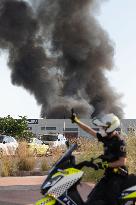 Scrapyard Fire Forces Evacuation in Almassora - Spain
