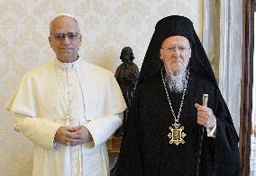 Pope Leo XIV Meets Patriarch Bartholomew I - Vatican