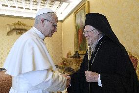 Pope Leo XIV Meets Patriarch Bartholomew I - Vatican