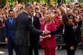 King Felipe VI Visits The Basilica Of Our Lady Of Sorrows - Granada