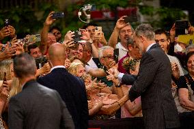 King Felipe VI Visits The Basilica Of Our Lady Of Sorrows - Granada