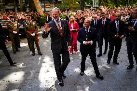 King Felipe VI Visits The Basilica Of Our Lady Of Sorrows - Granada
