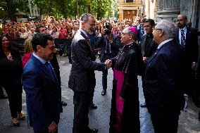 King Felipe VI Visits The Basilica Of Our Lady Of Sorrows - Granada