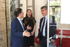French Ambassador Gael Veyssiere visits language center in Dnipro