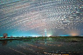 Starry Sky Over Rice Field - China