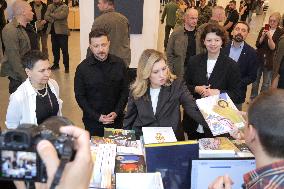 Ukraines President and First Lady visit Book Arsenal Festival in Kyiv