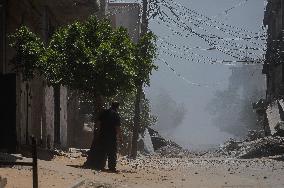 Israeli Strikes Target Al-Adham Family Home - Gaza