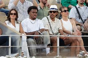 2025 French Open - Celebrities In Stand Day 6 NB