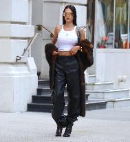 Amelia Gray Hamlin during a photoshoot in New York