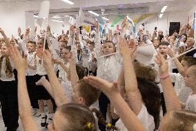 Last day in the underground school of High school graduates - Kharkiv