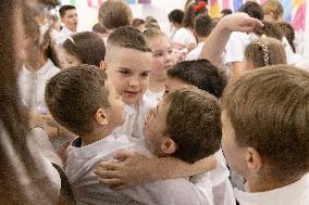 Last day in the underground school of High school graduates - Kharkiv