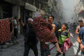Explosion in Gaza - Palestine