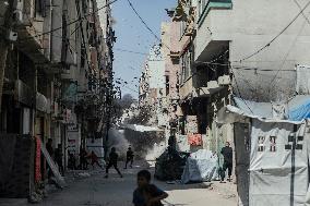 Explosion in Gaza - Palestine
