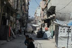Explosion in Gaza - Palestine