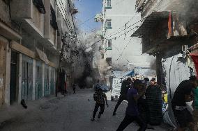 Explosion in Gaza - Palestine