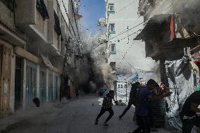 Explosion in Gaza - Palestine