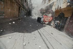 Explosion in Gaza - Palestine