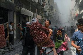 Explosion in Gaza - Palestine