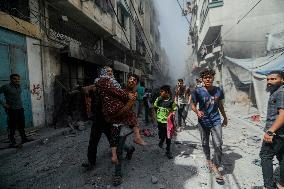 Explosion in Gaza - Palestine