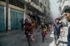 Explosion in Gaza - Palestine