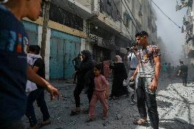 Explosion in Gaza - Palestine